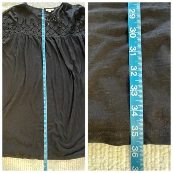 NWT STYLE & CO Sunbreak Eyelet Black Babydoll Smock Dress XL - Picture 9 of 10